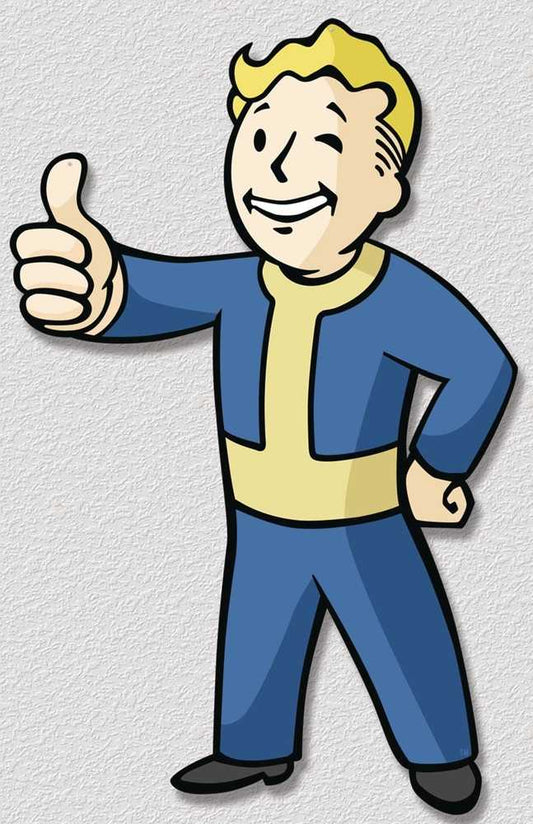 Fallout Vault Boy Previews Exclusive Die-Cut 6x9 Metal Sign