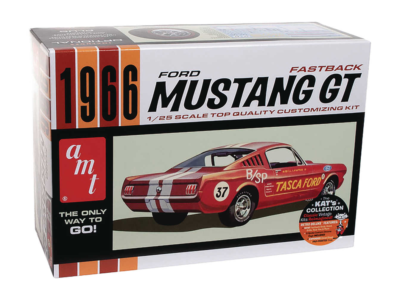 1966 Ford Mustang Fastback 2+2 1/25 Scale Amt Model Kit (Net