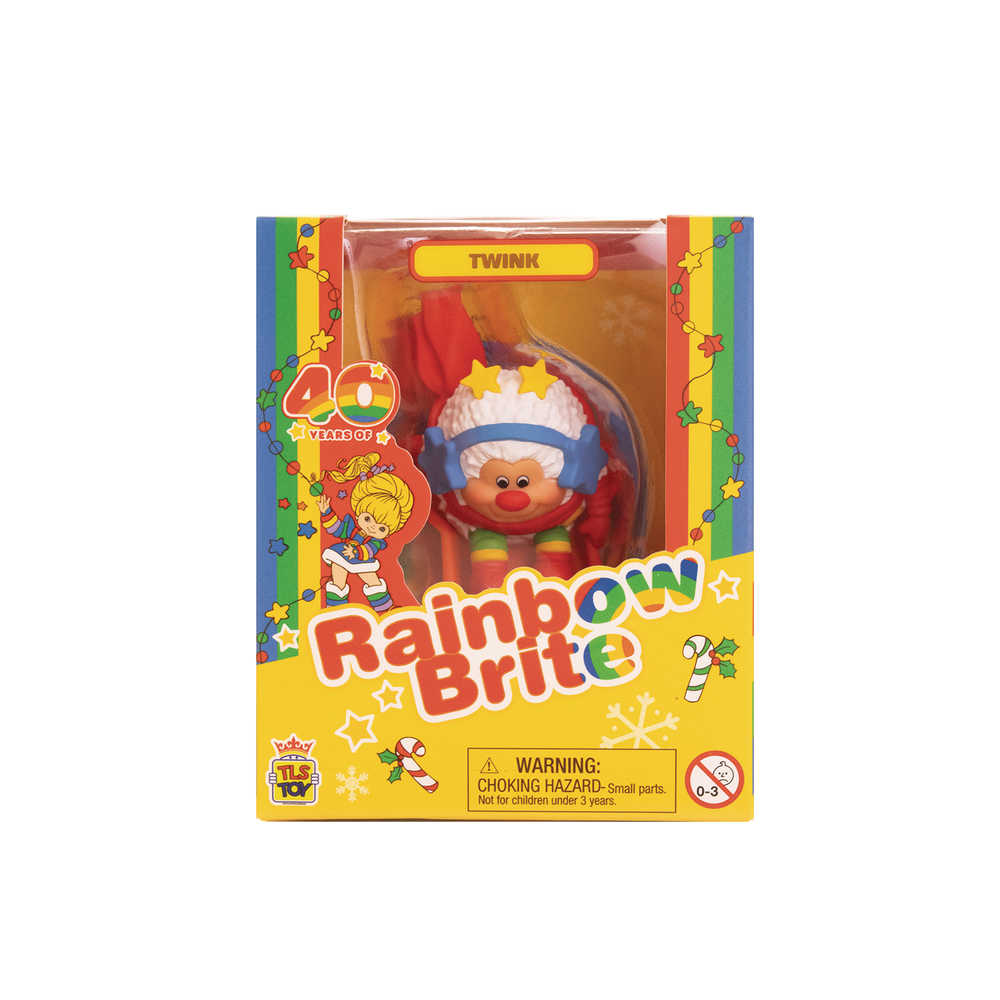 Rainbow Brite Twink On Sled 2.5" Collectible Holiday Figure