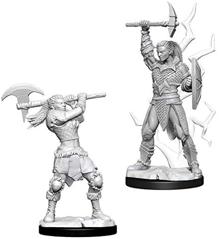 D&D: GOLIATH BARBARIAN (FEMALE) Unpainted Minis