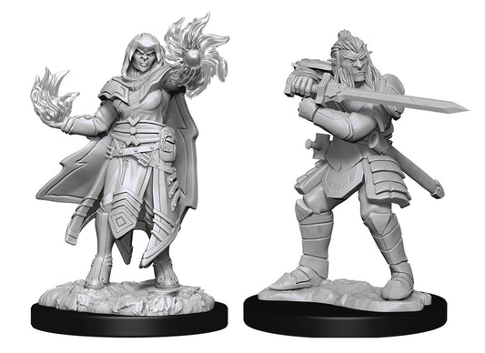 D&D: HOBGOBLIN FIGHTER (MALE) & WIZARD (FEMALE) Unpainted Minis