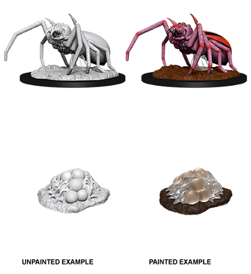 D&D: GIANT SPIDER & EGG CLUTCH Unpainted Minis