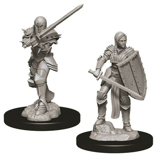 D&D: HUMAN FIGHTER (FEMALE) Unpainted Minis