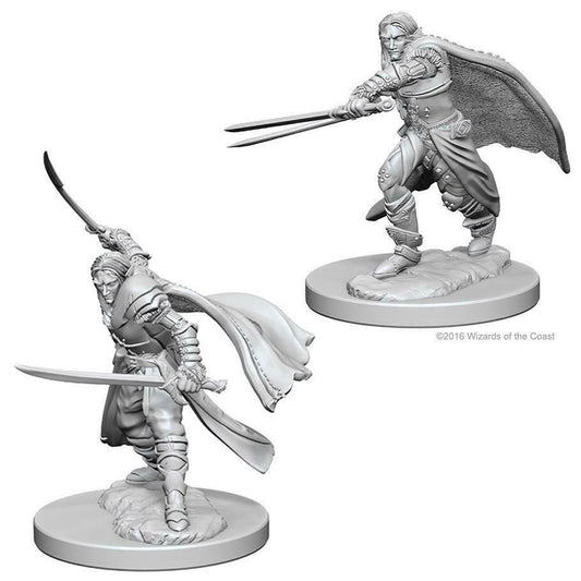 D&D: ELF RANGER w/SWORDS (MALE) Unpainted Minis