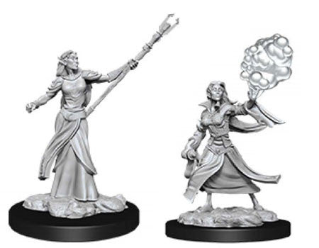 D&D: ELF SORCERER (FEMALE) Unpainted Minis